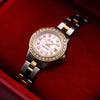 Rolex DateJust Two Tone Diamond Watch, 6917 26mm, Pink Dial with 0.90CT Diamond Bezel