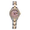 Rolex DateJust Two Tone Diamond Watch, 6917 26mm, Pink Dial with 0.90CT Diamond Bezel