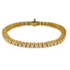 14K Yellow Gold Men's Tennis Bracelet With 10.73 CT Diamonds