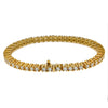 14K Yellow Gold Men's Tennis Bracelet With 10.73 CT Diamonds