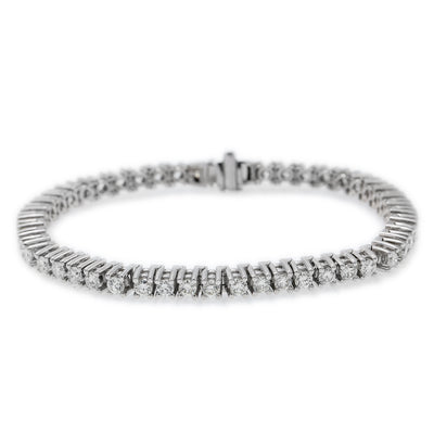 14K White Gold Men's Tennis Bracelet With 12.50 CT Diamonds