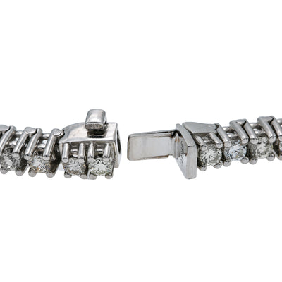 14K White Gold Men's Tennis Bracelet With 12.50 CT Diamonds