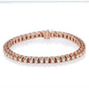 14K Rose Gold Ladies Tennis Bracelet Prong Set With 6.20 CT