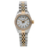 Rolex Oyster Perpetual Diamond Watch, 26mm, White Dial with 0.80CT Diamond Bezel