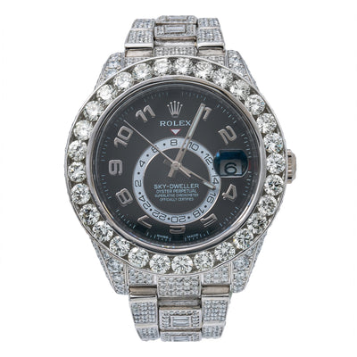 Rolex Sky-Dweller 326939 42MM Black Dial With 26.22 CT Diamonds