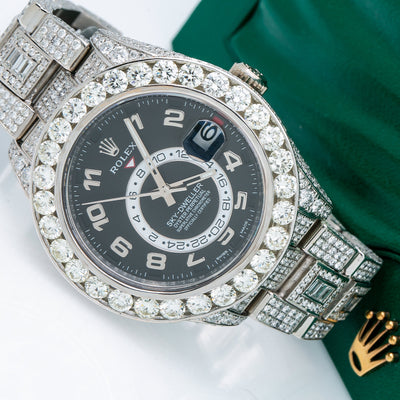 Rolex Sky-Dweller 326939 42MM Black Dial With 26.22 CT Diamonds