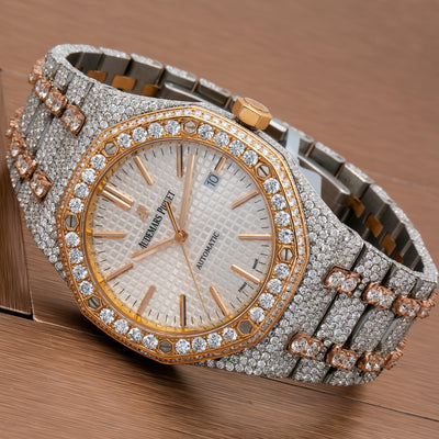 Audemars Piguet Royal Oak Selfwinding 15400SR 41MM White Dial With 29.75 CT Diamonds