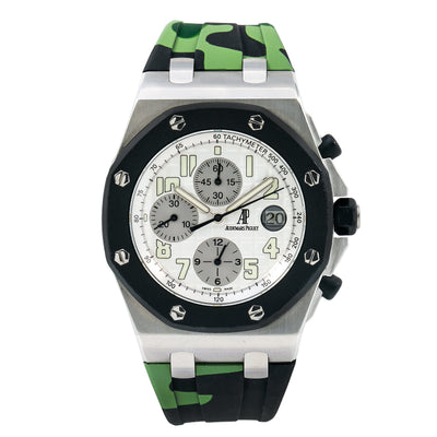 Audemars Piguet Royal Oak Offshore Chronograph 25940SK 40MM White Dial With Rubber Bracelet