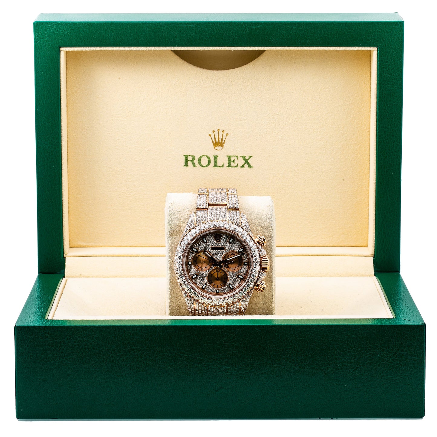 Rolex Daytona 116505 40MM Rose Gold Diamond Dial With Rose Gold Bracelet