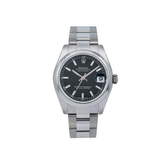 Rolex Datejust 178240 31MM Black Dial With Stainless Steel Oyster Bracelet