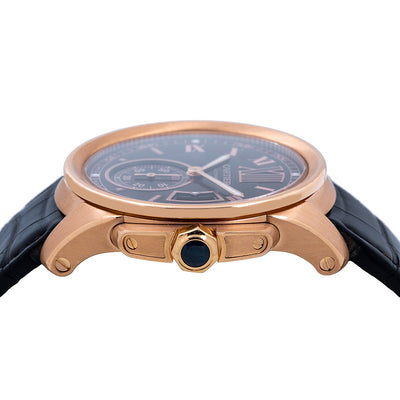 18K Rose Gold Cartier Calibre W710007 42mm Dark Brown Dial