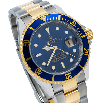 Rolex Submariner 16613 40MM Blue Dial With Two Tone Oyster Bracelet