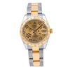 Rolex Datejust 178343 Champagne Flower Dial With Two Tone Oyster Bracelet