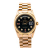 Rolex Datejust 1803 36MM Black Diamond Dial With Yellow Gold President Bracelet