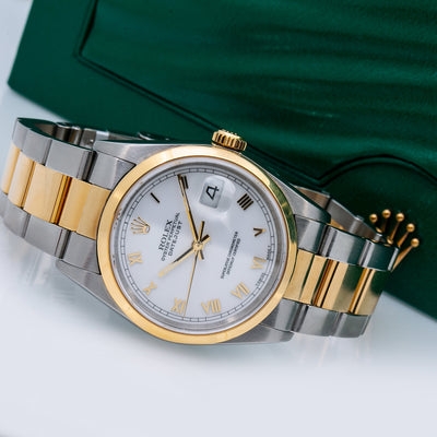 Rolex Datejust 16203 36MM White Dial With Two Tone Oyster Bracelet