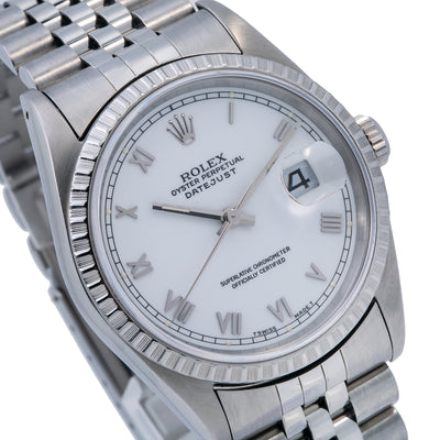 Rolex Datejust 16220 36MM White Dial With Stainless Steel Bracelet