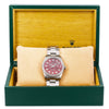 Rolex Datejust Diamond Watch, 16200 36mm, Red Diamond Dial With Stainless Steel Oyster Bra