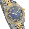 Rolex Datejust Diamond Watch, 16014 36mm, Blue Diamond Roman Numeral Dial With 1.45 CT Dia