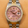 Rolex Datejust Diamond Watch, 16013 36mm, Pink Diamond Dial With 1.20 CT Diamonds