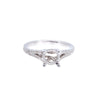 18K White Semi Mount  Gold Round Shaped Ring