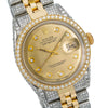 Two Tone Rolex Datejust Diamond Watch, 36mm, Champagne Diamond Dial With Two Tone Bracelet