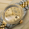 Two Tone Rolex Datejust Diamond Watch, 36mm, Champagne Diamond Dial With Two Tone Bracelet