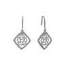 18K White Gold Ladies Drop Earrings With 0.5 CT Diamonds