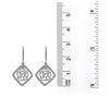 18K White Gold Ladies Drop Earrings With 0.5 CT Diamonds