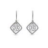 18K White Gold Ladies Drop Earrings With 0.5 CT Diamonds