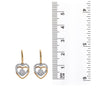 18K Rose Gold Ladies Earrings With 0.43 CT Diamonds