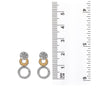 18K White Gold Round Shaped Ladies Earrings With Diamonds