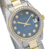 Rolex Datejust Diamond Watch, 31mm, Blue Diamond Dial With 1.25 CT Diamonds Oyster Two Tone Bracelet