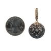 18K Rose Gold Sphere Ladies Earrings With Diamonds