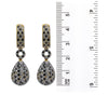 18K Yellow Gold Ladies Earrings With Diamonds