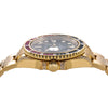 18K Yellow Gold Rolex GMT Master II 116718 40mm Black Dial with Multicolor Sapphires Bezel