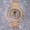 18K Rose Gold Patek Philippe Nautilus 5980/1R  40.5mm Champagne Dial Diamond Watch