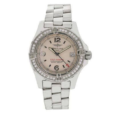 Breitling Colt Oceane A77380 33mm White Dial with Diamond Bezel