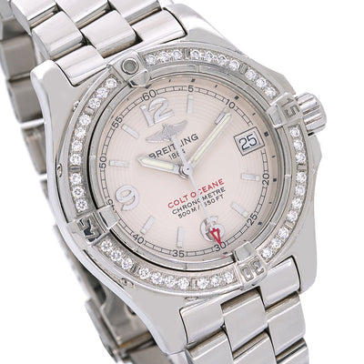 Breitling Colt Oceane A77380 33mm White Dial with Diamond Bezel