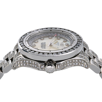 Breitling Colt Oceane A77380 33mm White Mother of Pearl with 8.0CT Diamonds Watch