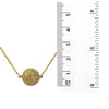 18K Yellow Gold Fireball Women's Necklace With 0.18 CT Diamonds