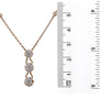 18K Rose Gold Women's Necklace With 1.10 CT Diamonds