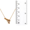 18K Rose Gold Gun Women's Necklace With 0.25 CT Diamonds