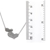 18K White Gold Hearts Women's Necklace With 0.54 CT Diamonds