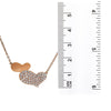 18K Rose Gold Hearts Pendant Women's Necklace With 0.53 CT Diamonds