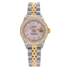 Rolex Datejust Two Tone Diamond Watch, 69173 26mm, Pink Mother of Pearl Dial with 1.3CT Diamond Bezel