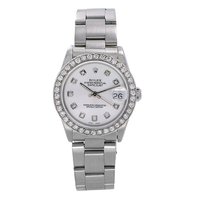 Rolex Datejust Diamond Watch, 68240 31mm, Silver Gray Dial with 1.3CT Diamonds