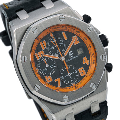 Audemars Piguet Royal Oak Offshore Chronograph 26170ST 42MM Black Dial With Leather Bracelet