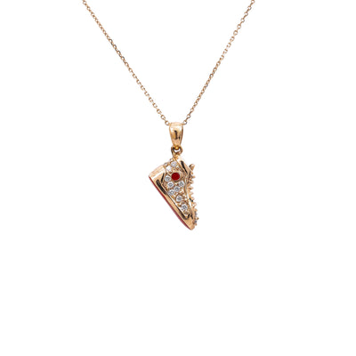 Women’s 14K Rose Gold Shoe Pendant with 0.30 CT Diamonds