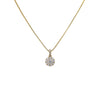 Gold Disk Pendant With Diamonds available in White & Yellow Gold