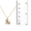 Unisex 14K Yellow Gold Zodiac Sign ARIES Pendant With 0.48 CT Diamonds